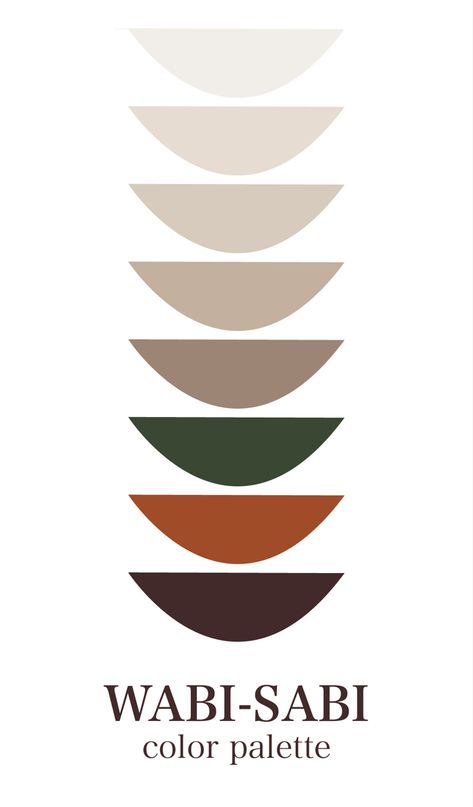 Wabi Sabi With Color, Wasabi Sabi Design, Wasabi Style Interior, Wabi Sabi Interior Color Palette, Wabi Sabi Color Palette 2023, Wabi Sabi Materials, Japandi Palette Color, Wabi Sabi Palette, Wabi Sabi Colour Palette