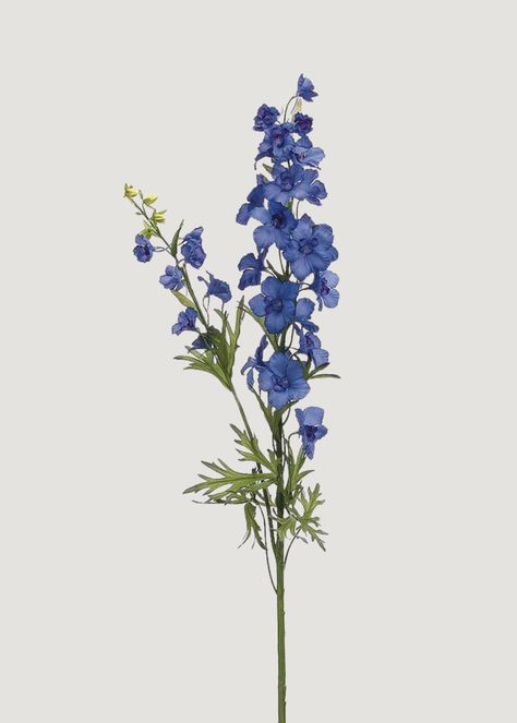 Embrace the permanence and luxury of artificial botanicals, and you will experience that realistic fake flowers are just as alluring as fresh flowers! This faux delphinium larkspur wildflower in blue showcases elegant height, making it perfect for tall and dramatic designs. Style a vase arrangement or a wedding centerp Blue Delphinium Wedding, Mad Tattoo, Jd Tattoo, Delphinium Flower, Delphinium Blue, Colorful Flowers Arrangements, Blue Flowers Bouquet, Delphinium Flowers, Dark Blue Flowers