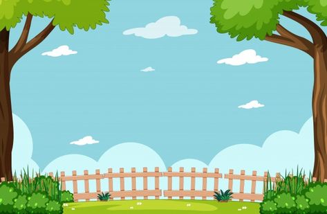 Blank sky in nature park scene with tree... | Free Vector #Freepik #freevector #tree #cloud #cartoon #grass Farm Cartoon, Park Scene, Background Ppt, Background Powerpoint, Kids Background, Powerpoint Background Design, Cute Frames, Nature Park, Scenic View