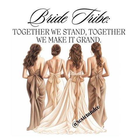 "Bride Tribe: We stand together to make it grand!" 💖👭 Celebrate the power of friendship and sisterhood with our latest collection of Bride Tribe essentials! From stylish tees to adorable accessories, gear up and make every moment leading to the big day unforgettable. 🌟 Tag your tribe below and let them know you're ready to stand together! 💍✨ #BrideTribe #SquadGoals #BacheloretteParty #WeddingPrep #weddingclipart #clipart #clipartset #clipartcollection #clipartforteachers #clipartforcrafters... Power Of Friendship, Together We Stand, Beautiful Photoshoot Ideas, Beautiful Photoshoot, Wedding Clipart, Wedding Prep, Squad Goals, Bride Tribe, Clipart Design