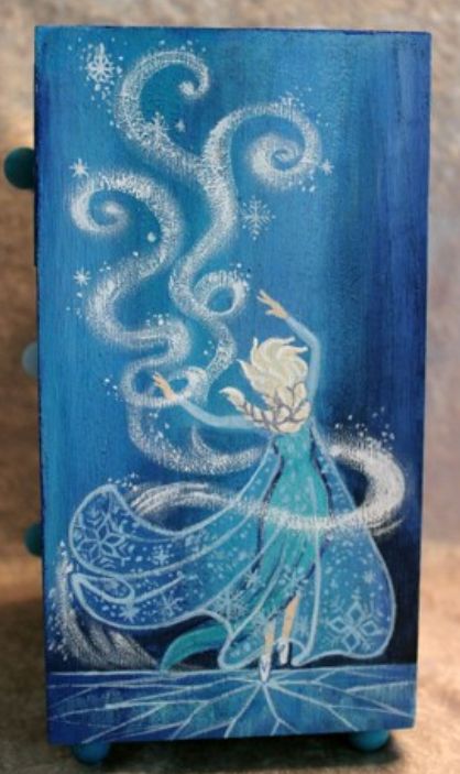 Frozen Wall Art, Disney Canvas Paintings, Frozen Painting, Painted Jewelry Box, Deco Disney, Boxes Diy, Disney Canvas Art, Disney Canvas, Disney Paintings