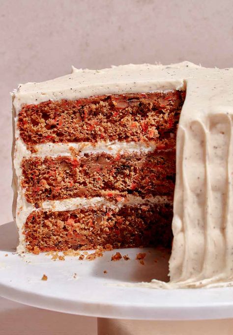 Carrot and Pecan Cake | Penguin Random House Canada Claire Saffitz Carrot Cake, Cake Penguin, August Recipes, Claire Saffitz, Pecan Cake, Carrot Cake Recipe, Special Occasion Cakes, Crockpot Recipes Slow Cooker, Penguin Random House