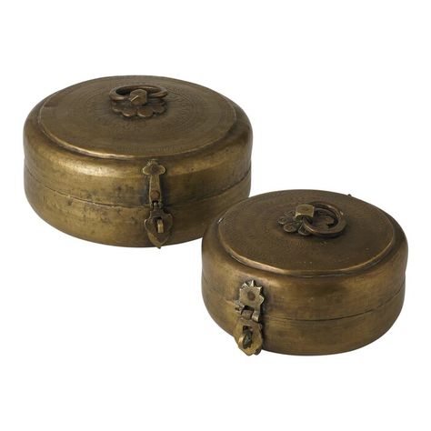 Studio A Vintage Chapati Box - Wayfair Canada Traditional Interior Design, Global Views, Chapati, Brass Decor, Traditional Interior, Outdoor Patio Furniture, Vintage Home Decor, Meal Time, Home Decor Accessories