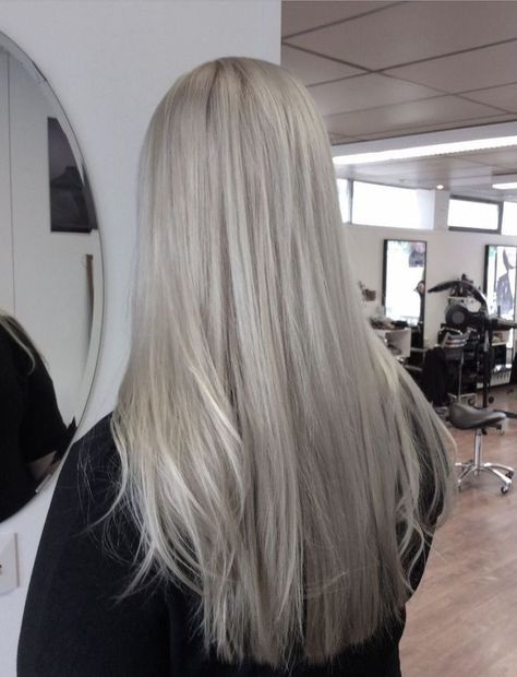 Hair Color Silver Blonde, Light Grey Blonde Hair, Blonde With Grey Hair, Light Grey Hair Color, Grey To Blonde Hair, Blond Gray Hair Color, Light Gray Hair Color, Blonde To Grey Hair, Silver Hair With Bangs