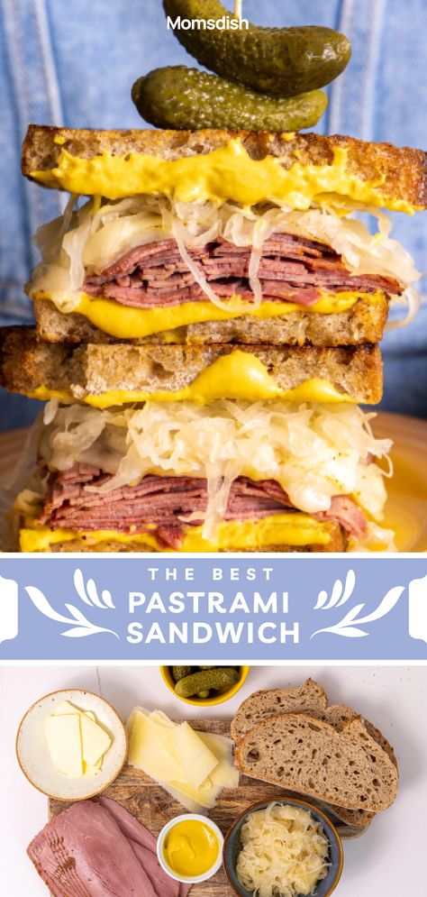 Pastrami Sandwich Recipe, Pastrami Recipe, New York Deli, Sandwich Wraps Recipes, Food Presentation Plates, Types Of Sandwiches, Pastrami Sandwich, Cold Sandwiches, Deli Sandwiches