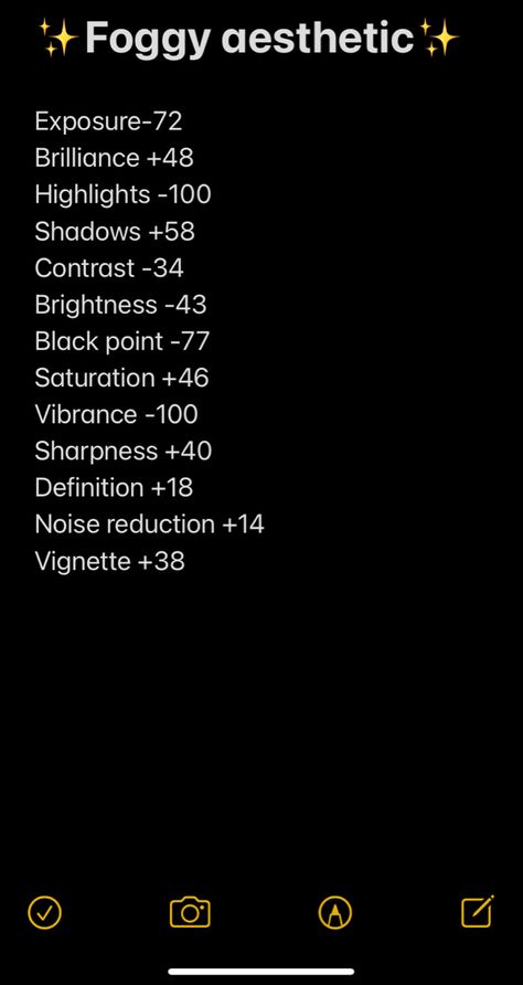 Ios Photo Edit Settings, Ios Camera Filter, Ios Filter Edit, Ios Photo Edit, Ios Filter, Edit Presets, Phone Filters, Foggy Aesthetic, Custom Filters