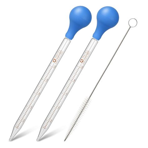 Glass Pipette Dropper 10ML Graduated Liquid transfer Pipettes with Rubber Suction Bulb x 2 Pcs + Cleaning Brush x 1 PC, by Hyber&Cara: Amazon.co.uk: Business, Industry & Science Scientific Inquiry, Lab Instruments, Mineral Water Bottle, Pipettes, Mct Oil, Lab Equipment, Science Lab, Usda Organic, Brush Cleaner