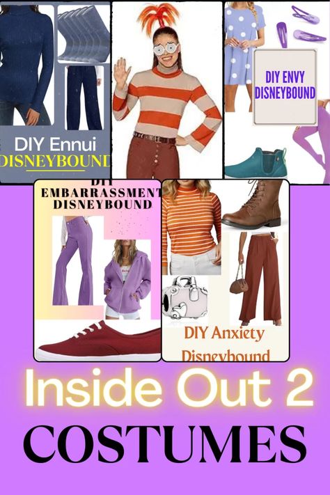 Inside out 2 costumes Inside Our 2 Outfits, Envy Halloween Costume, Inside Out 2 Family Costume, Diy Inside Out 2 Costume, Inside Out Two Outfit Ideas, Inside Out 2 Outfit Ideas Embarrassment, Diy Inside Out Halloween Costumes, Easy Inside Out Costumes, Inside Out 2 Themed Outfits