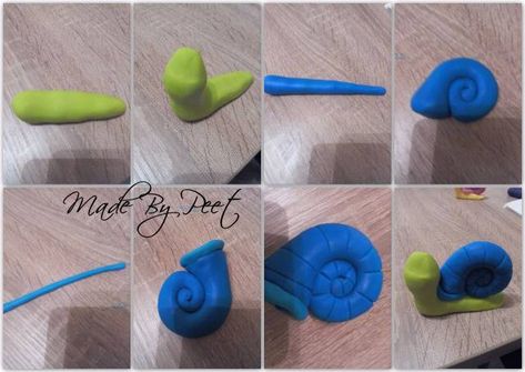 little snail tutorial - CakesDecor Modeling Chocolate Figures, Fairy Cake, Fondant Tutorial, Modeling Chocolate, Cake Tutorial, Sculpture Clay, Dry Clay, Shower Cakes, Clay Projects