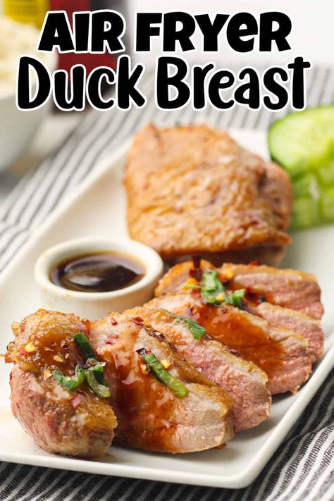 Air Fryer Duck Recipes, Duck Recipes Instant Pot, Air Fryer Duck Breast, Crispy Duck Breast Recipes, Duck Breast Recipes Easy, Air Fryer Duck, Sauce For Duck Breast, Duck Breast Recipes, Duck Dish