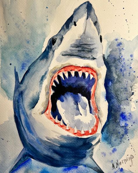 Back to painting lessons 🙂🦈#watercolor #watercolorpainting #watercolourpainting #akvarell #aquarelle #acuarela #watercolorart #watercolorartist #watercolorartwork #watercolourartistsoninstagram #paintingsharks #shark #requin #tiburon Shark Watercolor, Silhouette Watercolor, Shark Painting, Painting Lessons, Watercolor Artist, Watercolor Artwork, Watercolour Painting, Watercolor Art, Watercolor Paintings