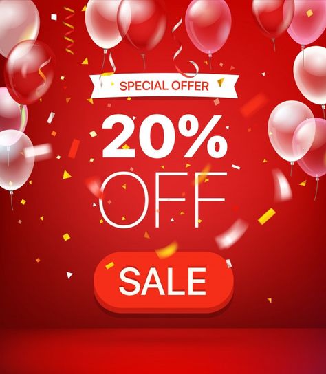 Special offer 20 percent off banner | Premium Vector #Freepik #vector #banner #ribbon #business #sale 20% Sale Poster Design, 20 Sale Poster, Downey California, Dandelion Wall Art, 20 Percent Off, Make Business Cards, Christmas Offers, Instagram Frame Template, Business Logos