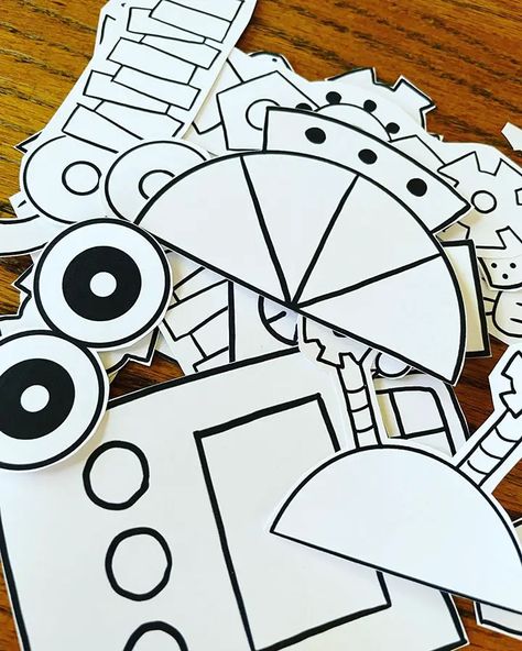 Robot Worksheets Free Printable, Robot Party Activities, Robot Craft Preschool Art Projects, Robot Theme Preschool Activities, Build A Robot Craft, Robot Templates Free Printable, Preschool Robot Craft, Build A Robot Printable, Robot Craft Ideas