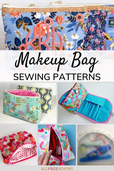 Toiletry Bag Pattern Free, Makeup Bag Patterns, Small Bag Pattern, Makeup Bag Tutorials, Cosmetic Bag Tutorial, Bag Sewing Patterns, Makeup Bag Pattern, Toiletry Bag Pattern, Cosmetic Bag Pattern