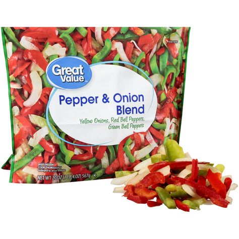 A frozen pepper and onion blend that'll be super easy to sauté and toss into a number of different meals including stir-fry, soup, stew, quick curry, omelets, and more. Great Value Walmart, Walmart Food, Pantry Goals, Freezing Peppers, Banana Protein Smoothie, Brand Food, Ash Ash, Maybelline Falsies, Banana Protein