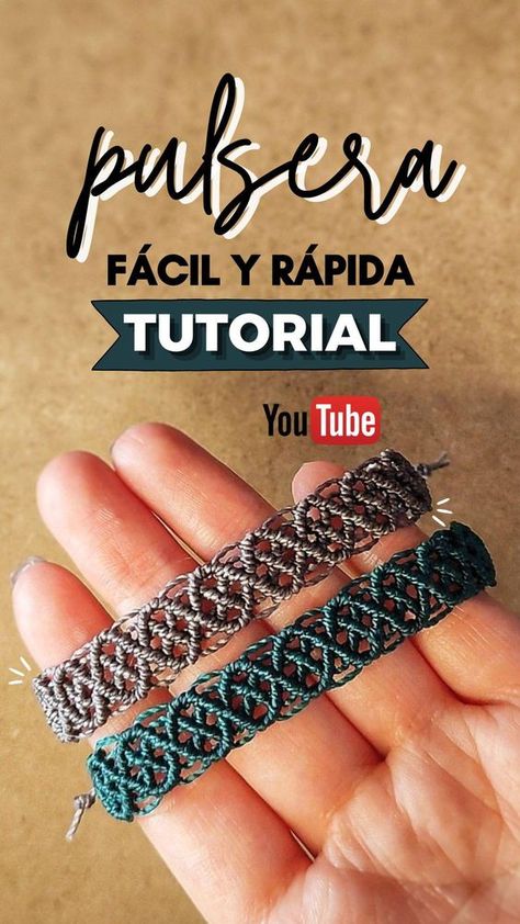 Diy Easy Macrame, Simpul Makrame, Pola Macrame, Macrame Jewelry Tutorial, Diy Bracelets With String, Easy Macrame, Ankle Bracelets Diy, Diy Friendship Bracelets Tutorial, Braided Bracelet Diy