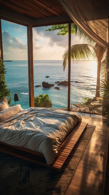 Wooden Beach House, Beach House Aesthetic, Tropical Beach Houses, Luxury Beach House, Dream Beach Houses, Sea House, Beach Bedroom, Modern Beach House, House Viewing