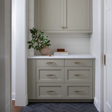 I love a small but well-utilized space. This little drop-zone in between the clients’ mudroom & pantry (tucked behind the pocket door) and leading into the family room/kitchen provides functional storage and keeps things looking neat and tidy 📨 Drop Zone In Kitchen, Kitchen Drop Zone, Mudroom Pantry, Family Room Kitchen, House Pictures, Drop Zone, Pocket Door, Pocket Doors, Functional Storage