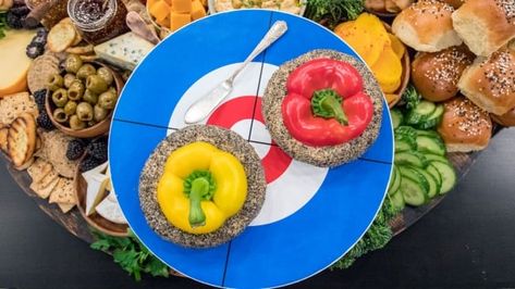 Recipe: Cheese Curling Rock | CBC Life Cheese Curls, Kids Music, Edible Arrangements, Cheese Ball, Food Themes, Food App, Serving Platters, Stuffed Bell Peppers, Appetizer Recipes