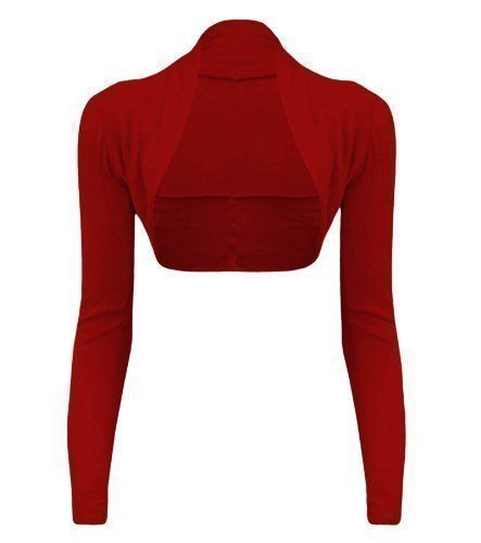 CEXI COUTURE LADIES PLAIN LONG SLEEVE SHRUG WOMENS BOLERO CARDIGAN TOP RED ONE SIZE: Amazon.co.uk: Clothing Long Sleeve Shrug, Sleeve Bolero, Sleeve Shrug, Bolero Cardigan, Bolero Shrug, Shrugs And Boleros, Crochet Bolero, Shrug Cardigan, Cardigan Top