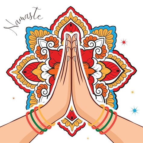 Namaste Images, Hands Cartoon, Namaste Hands, Yoga Images, Ganesh Chaturthi Images, Design Mandala, Mandalas Design, Banner Background Images, Ganesh Chaturthi