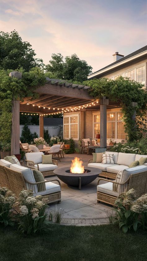 Discover 10 stunning backyard ideas to transform your outdoor space into a tranquil retreat. Perfect for relaxation and entertaining. Backyard Patios And Decks, Privacy Fence Backyard Ideas, Backyard Pagoda, Cute Small Backyard Ideas, Texas Backyard Ideas, Big Backyard Ideas, Backyard Entertaining Ideas, Cozy Yard, Backyard Cover