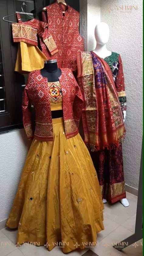 Patola Suit Designs, Indo Western Dress For Girls, Floral Blouse Designs, Creative Letters, Jacket Lehenga, Western Dresses For Girl, Ladies Kurti, Ghaghra Choli, Stylish Kurtis Design