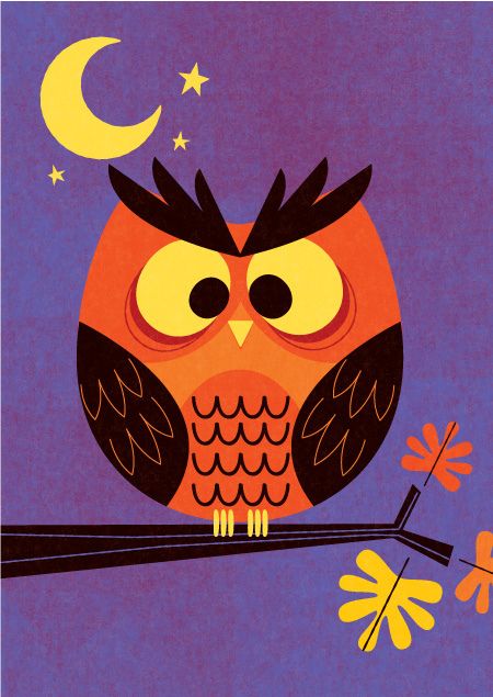 Owl Halloween - Marian Heath Greeting Cards by mrmack, via Flickr Pumpkin Illustration Halloween, Vogel Silhouette, Owl Halloween, Pumpkin Illustration, Whimsical Owl, Felt Owls, Halloween Owl, Owls Drawing, Owl Crafts