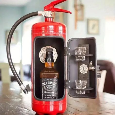 Fire Extinguisher Shape Wine Box Ornaments Wine - Temu Fire Extinguisher Art, Jerry Can Mini Bar, Liquor Storage, Beer Storage, Wine Dispenser, Whiskey Lover Gifts, Whiskey Gifts, Drink Containers, Weird Gifts