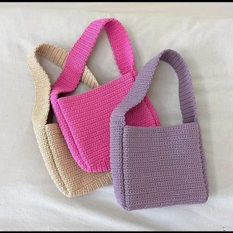 Beau Crochet, Tote Crochet, Diy Crochet Bag, Crochet Shoulder Bags, Tas Bahu, Free Crochet Bag, Confection Au Crochet, Crochet Bag Tutorials, Crochet Bag Pattern Free