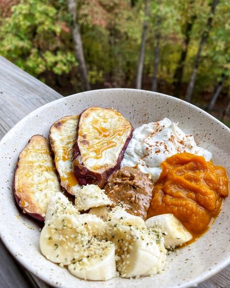 Toast Yogurt, Pumpkin Sweet Potato, Pumpkin Yogurt, Sweet Potato Dessert, Potato Toast, Dessert For Breakfast, Sweet Potato Toast, Healthy Mood, Banana Walnut