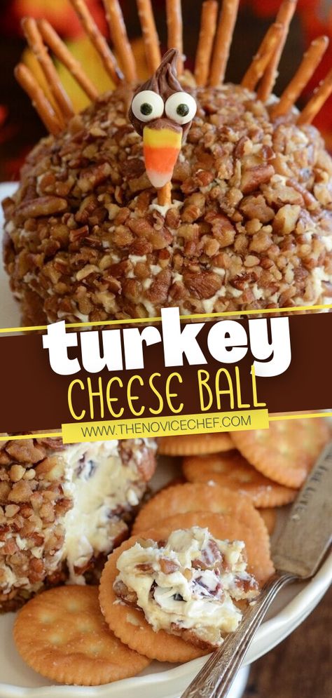 Thanksgiving Cheese Ball, Turkey Cheese Ball Recipe, Goat Cheese Cranberry, Thanksgiving Appetizers Finger Foods, Thanksgiving Dip, Turkey Cheese Ball, Turkey Appetizers, Cheese Ball Recipes Easy, Thanksgiving Appetizer