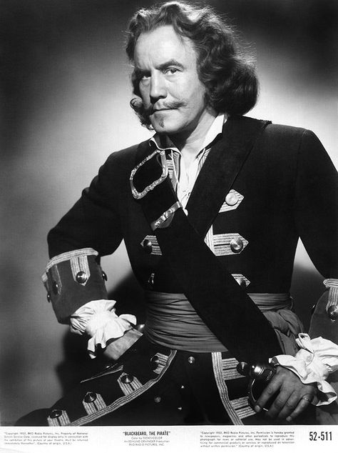 Torin Thatcher in Blackbeard the Pirate Alec Guinness, Noel Coward, Bad Image, Picture Movie, Robert Louis Stevenson, The Pirate, Pirates Of The Caribbean, Nautical Theme, Motion Picture