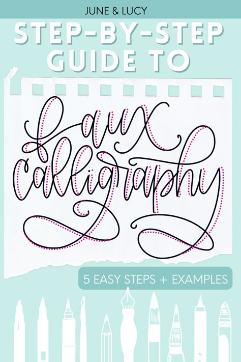 how to do faux calligraphy; how to do fake calligraphy; how to hand letter Calligraphy Alphabet Step By Step, Fake Calligraphy Alphabet Letters, Faux Lettering Alphabet, Faux Calligraphy Worksheet, Easy Script Lettering, Step By Step Lettering Fonts, Step By Step Calligraphy Letters, Faux Calligraphy Alphabet Fonts, Faux Calligraphy Alphabet Practice