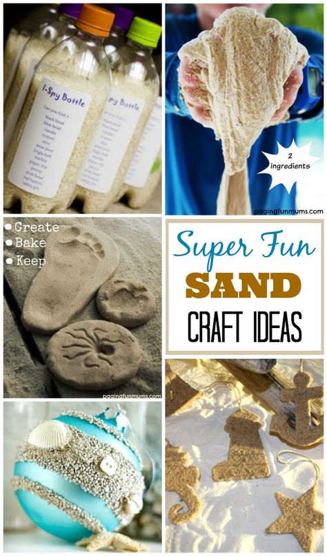 Sand Craft Ideas at the Beach for Kids & Adults! Diy Paper Art, Fun Craft Ideas, Sand Crafts, Kids Projects, Beach Activities, Fun Craft, Beach Crafts, Sand Art, Origami Art