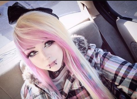 Pastel, Emo Hair, Scene Makeup 2007, Pastel Scene, Pink Emo, Emo Scene Girls, Scene Bangs, Scene Punk, Scene Makeup