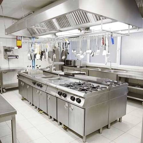 Commercial Kitchen Design Layout, Commercial Kitchen Layout, Restaurant Kitchen Equipment, Restaurant Kitchen Design, Steel Restaurant, Commercial Kitchen Design, Industrial Kitchen Design, Commercial Kitchen Equipment, Dream Kitchens Design