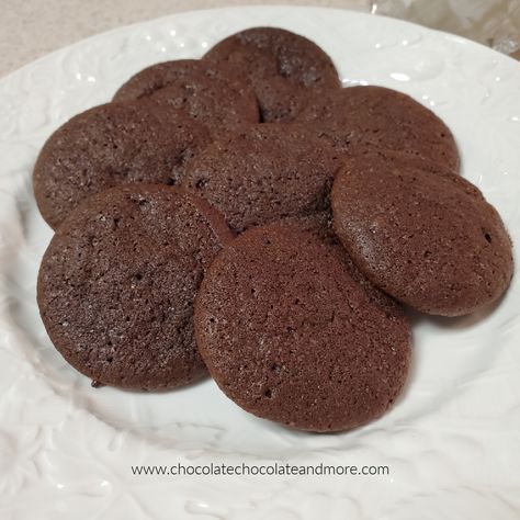 Chocolate Drop Cookies - Chocolate Chocolate and More! Chocolate Snap, Bar Treats, Chocolate Drop Cookies, Drop Sugar Cookies, Drop Cookie Recipes, Keto Cookie Recipes, Dark Chocolate Cookies, Baking Cocoa, Cocoa Chocolate