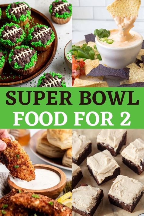 Super Bowl Food for Two - Small Party Food Ideas Small Party Food, Food For Two, Buttermilk Chicken Tenders, Super Bowl Party Food, Batch Meals, Easy Super Bowl, Superbowl Desserts, Lime Chicken Tacos, Bowl Party Food