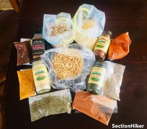 Cold-Soak No-Cook Backpacking Meals 101 - SectionHiker.com No Cook Backpacking Meals, Easy Backpacking Meals, Cold Soak Backpacking Meals, Dehydrating Food Storage, Trail Food, Backpacking Meals, Spice Blends Recipes, Become Popular, Peanut Butter Jar