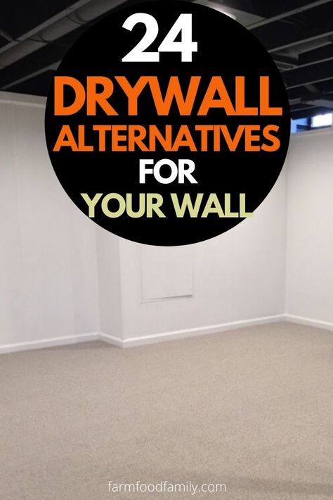 With many flaws that these construction materials come with, many people are left with no choice but to consider alternatives. Whether you're building a new home or remodeling, you want something that won't have drywall defects. Diy Basement Bathroom, Unfinished Basement Walls, Alternatives To Drywall, Ceiling Alternatives, Sheet Rock Walls, Hanging Drywall, Drywall Finishing, Drywall Ceiling, Cinder Block Walls