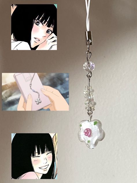 sawako kazehaya kimi ni todoke Kimi Ni Todoke Phone Charm, Keychain Beads Aesthetic, Sawako Phone Charm, قلادات متدلية, Bead Charms Diy, Phone Charms, Handmade Jewelry Tutorials, Jewelry Accessories Ideas, Cute Clay