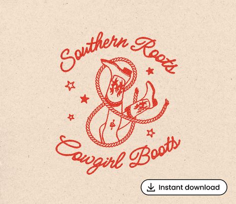 Cowboy Boots Graphic Design, Cowgirl Hat Illustration, Cowgirl Boots Illustration, Vintage Cowgirl Illustration, Coastal Cowgirl Illustration, Southern Graphic Design, Country Graphic Design, Cowgirl Graphic Design, Cowgirl Boots Graphic