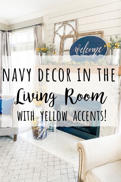 Navy Living Room Decor, Blue And Cream Living Room, Mustard Living Rooms, Blue And Yellow Living Room, Tan Living Room, Yellow Decor Living Room, Navy Blue Decor, Yellow Dining Room, Navy Living Rooms