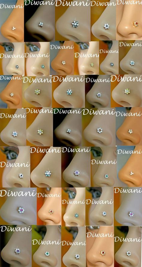 Nose Studs Piercing, Gold Nose Pin Studs, Nose Piercing Stud Diamond, Nose Pin Diamond, Studded Jewellery, Necklaces Charms, Valentine Jewellery, Nose Ring Designs, Cute Nose Rings