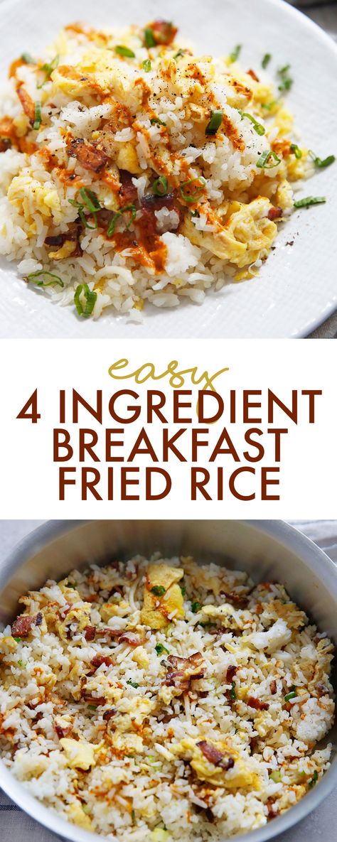 Table Food Ideas, Breakfast Staples, Rice Breakfast Recipes, Breakfast Fried Rice, Rice Breakfast, Leftover Breakfast, Breakfast Rice, Lexi's Clean Kitchen, Fried Breakfast