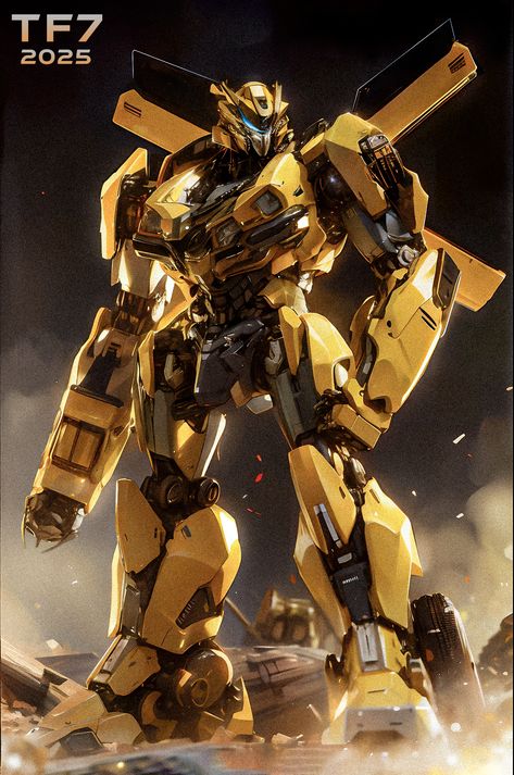 Bumblebee Concept Art, Transformers Bumblebee Fanart, Bumblebee Transformers Art, Kreo Transformers, Bumble Bee Transformer, Transformers Concept, Megatron Art, Transformers Prime Bumblebee, Transformers Poster