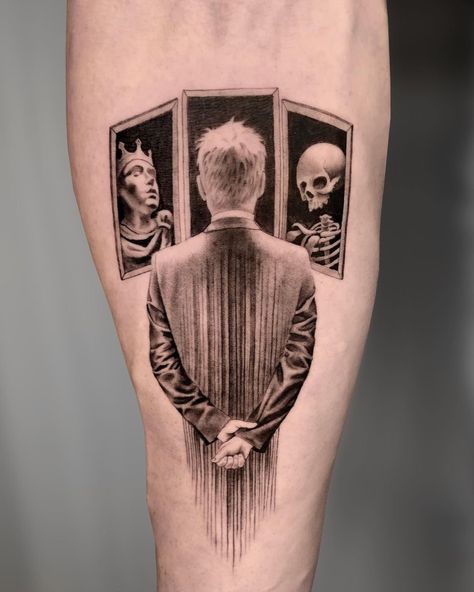 Surreal Tattoo, Realistic Tattoo Sleeve, Tattoos Geometric, Spooky Tattoos, Tatuaje A Color, Arm Sleeve Tattoos, Small Tattoos For Guys, Hand Tattoos For Guys, Black Ink Tattoos