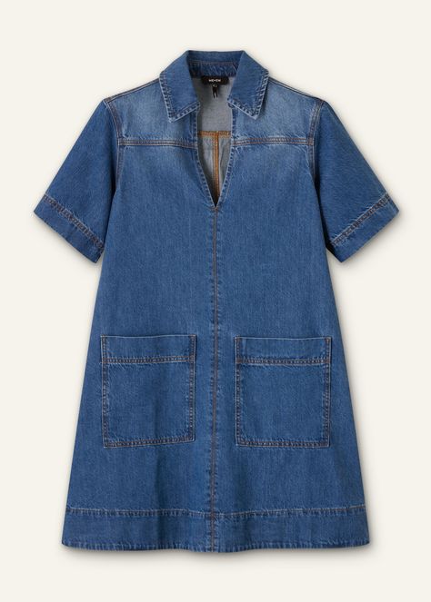 Denim Swing Dress | ME+EM Mid Dresses, The Skin, Denim Fabric, Swing Dress, Passion For Fashion, The Heat, Capsule Wardrobe, Denim Dress, Fashion Inspo Outfits