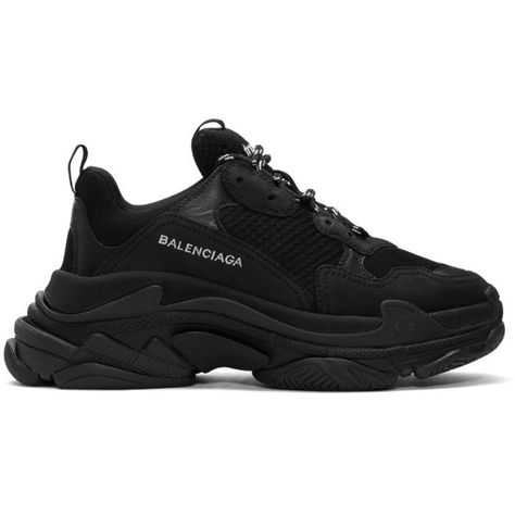 BALENCIAGA BALENCIAGA BLACK TRIPLE S SNEAKERS. #balenciaga #shoes Balenciaga Triple S Black, Shoes Balenciaga, Balenciaga Men, Black Balenciaga, Balenciaga Women, Balenciaga Sneakers, Balenciaga Black, Mens Designer Shoes, Balenciaga Mens